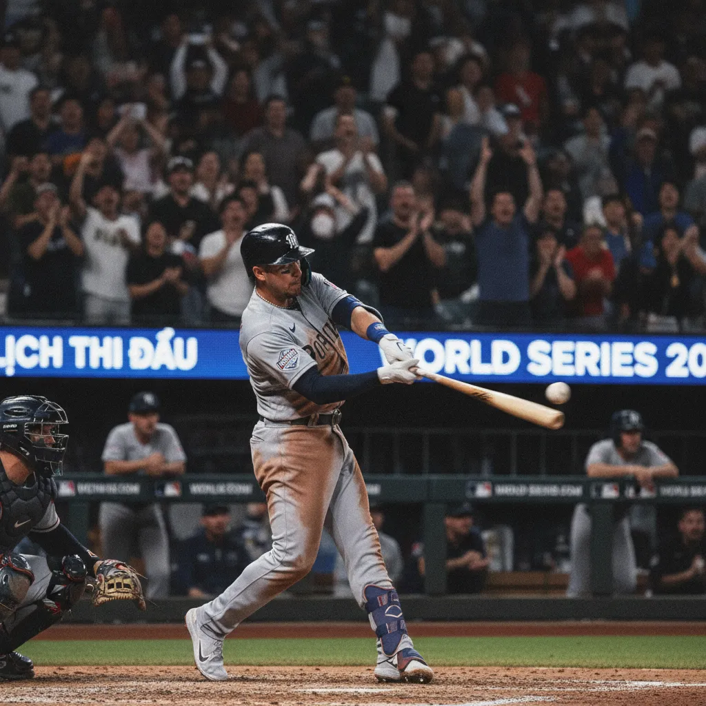 Cầu thủ bóng chày thực hiện cú đánh home run