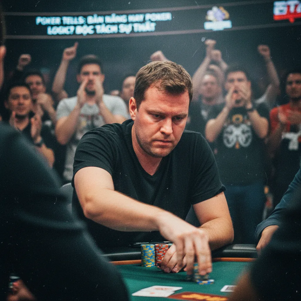 Người chơi đang xem bài poker