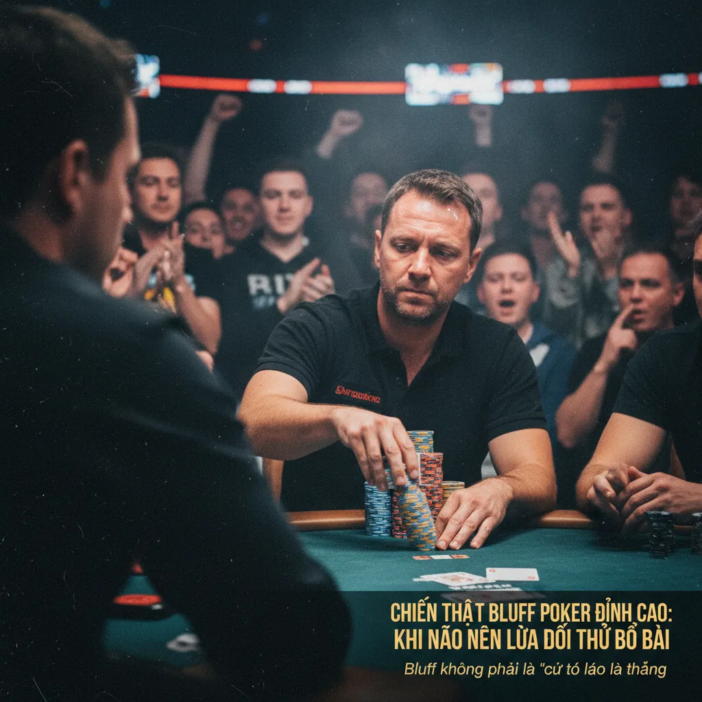 Thực hiện một cú bluff poker bằng cách cược lớn