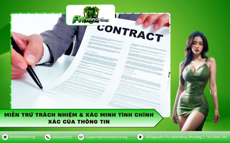 Miễn Trừ Trách Nhiệm & Xác Minh Tính Chính Xác Của Thông Tin